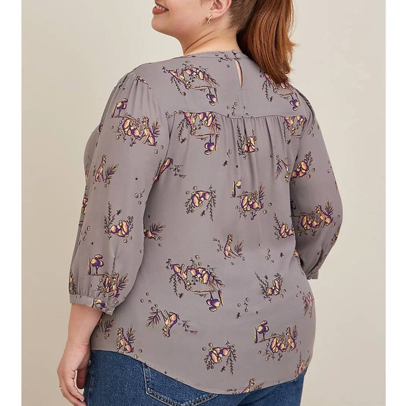 Torrid 2 (2X 18/20) Disney Lady and the Tramp Dog Georgette Harper‎ Blouse Shirt - Picture 3 of 3